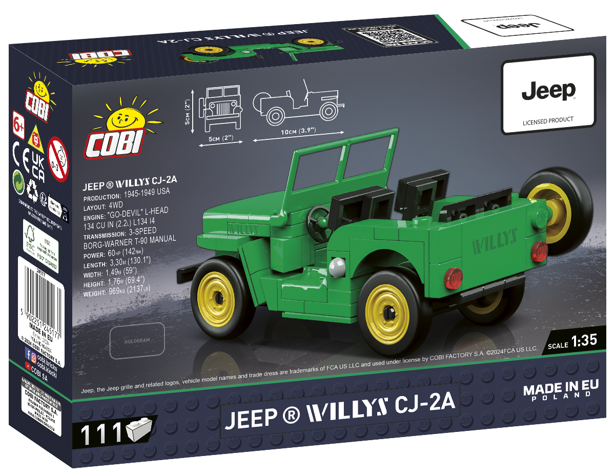 Cobi 24517 - Youngtimer Collection 1:35: Jeep Willys CJ-2A