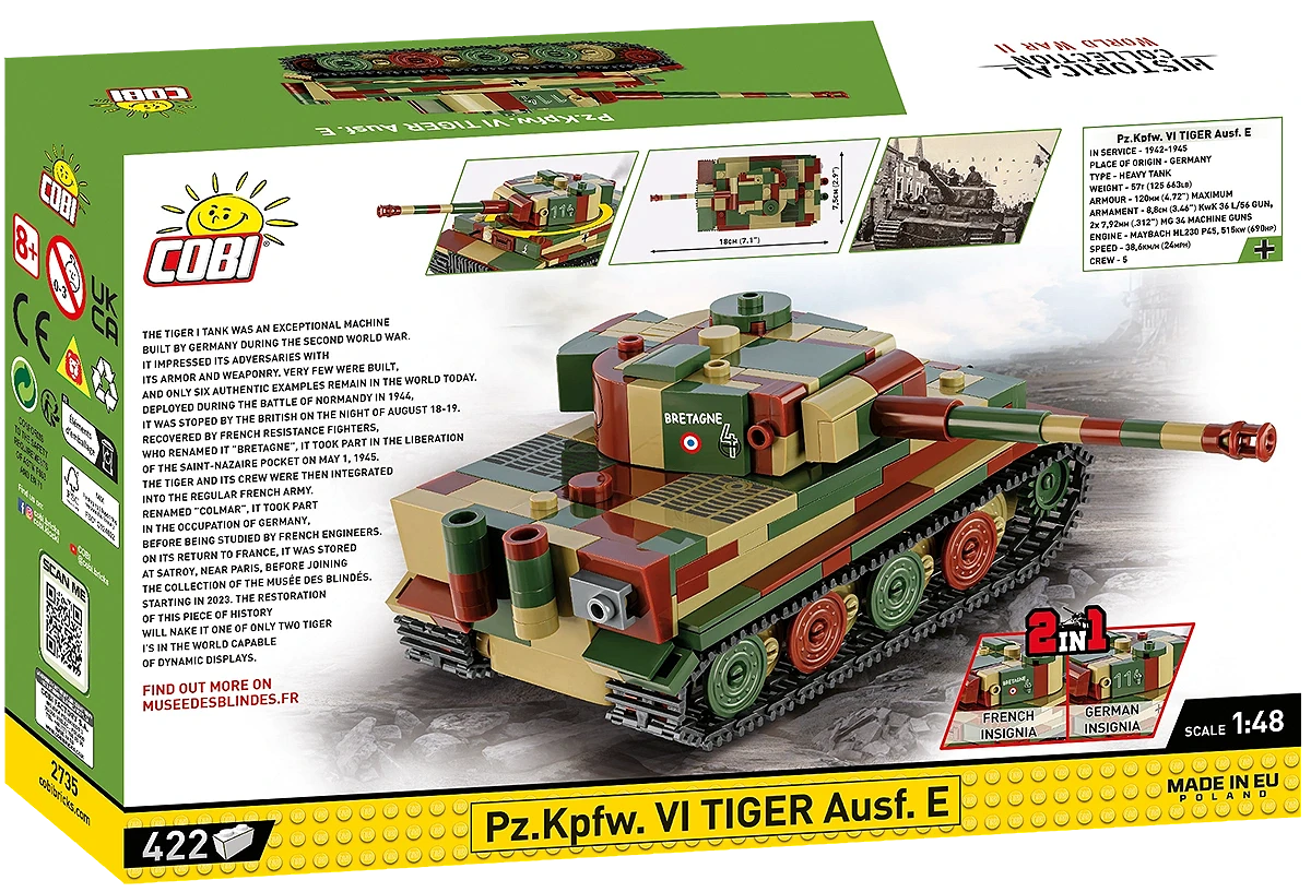 Cobi 2735 - Historical Collection WWII: Pz.Kpfw. VI Tiger Ausf.E