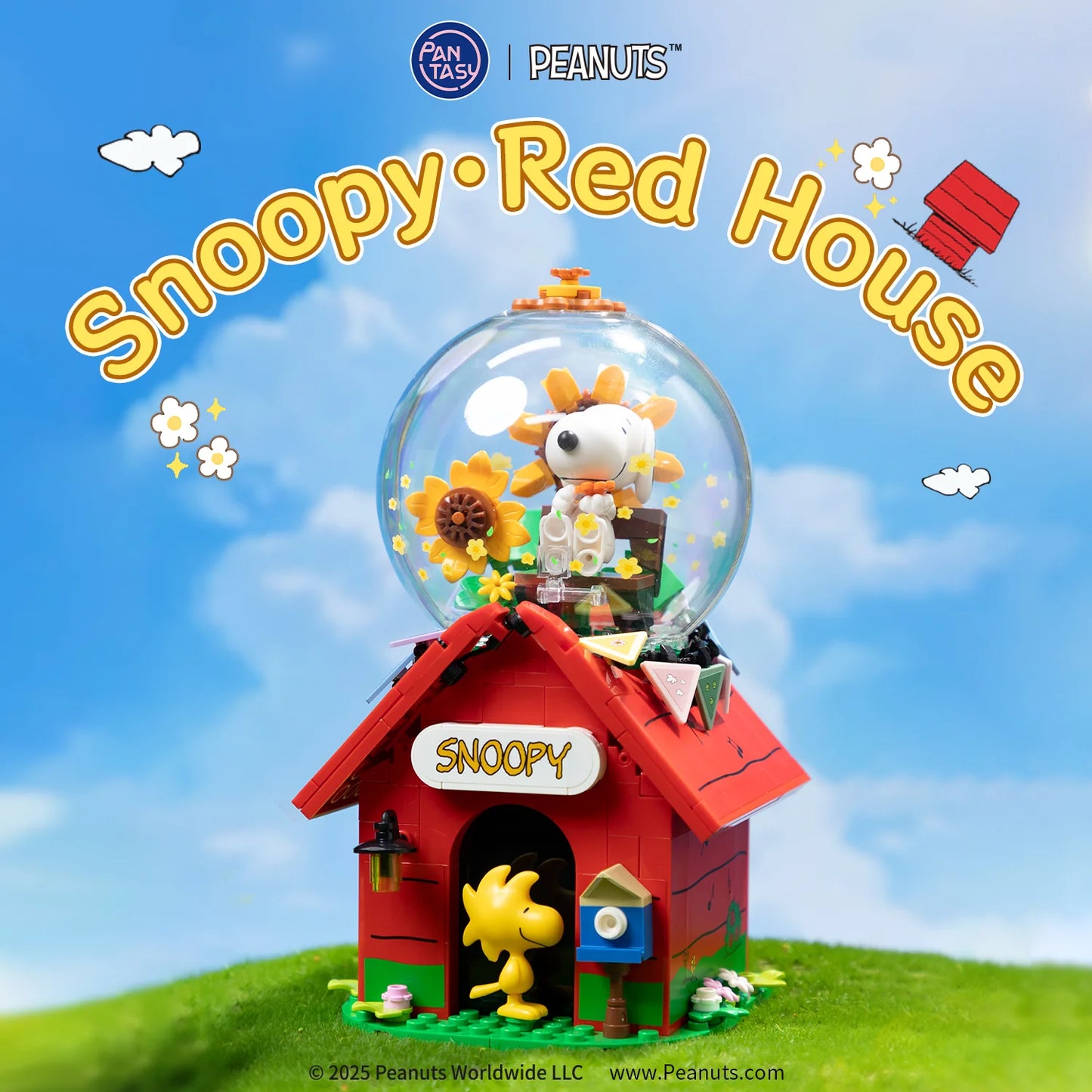 Pantasy 86901 - Peanuts: Snoopy Red House Hundehütte (ca. 243 Teile)