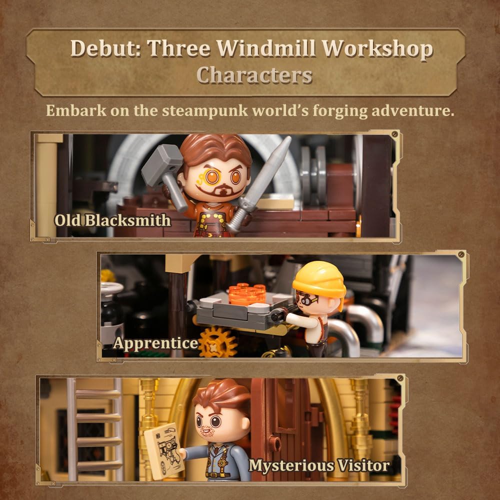 Pantasy - Steampunk: Windmühle 85026 Klemmbausteinset