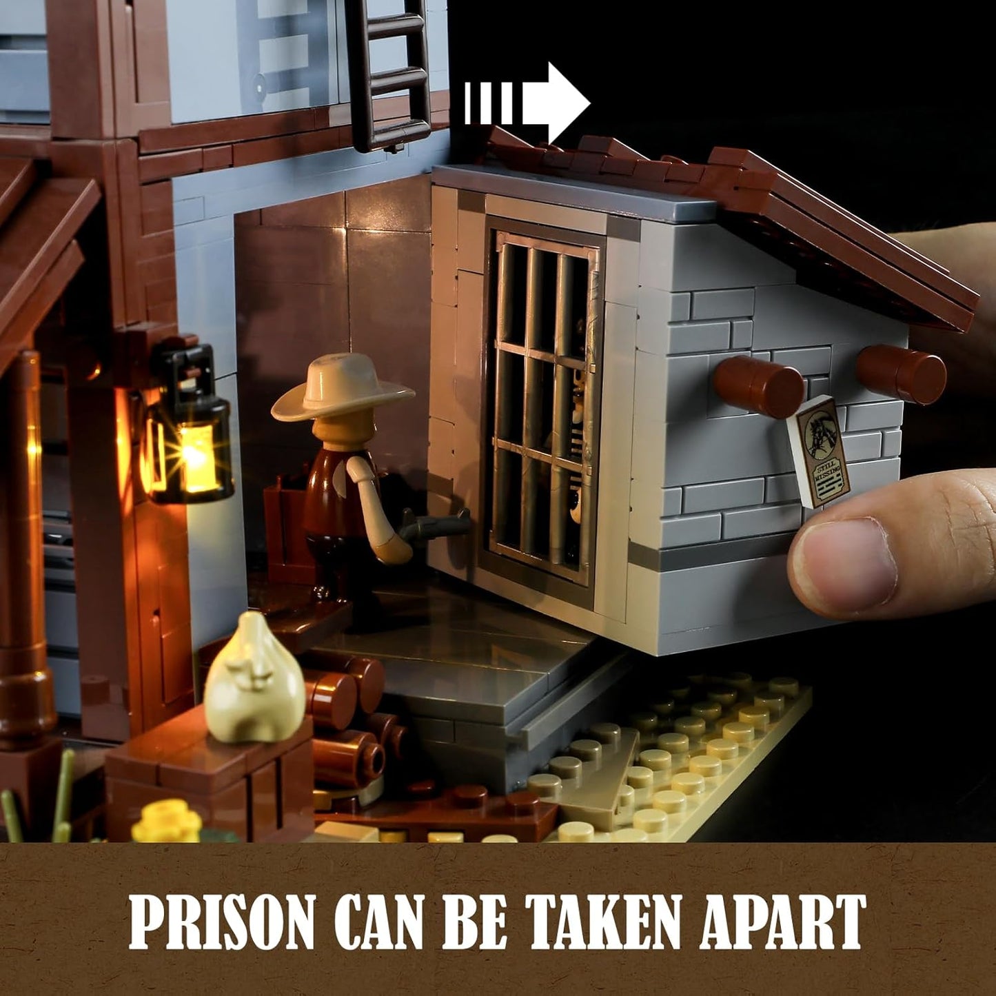 Lumibricks // Funwhole F9026 V2 - Western: Sheriff Office (1240 Gobricks Klemmbausteine)