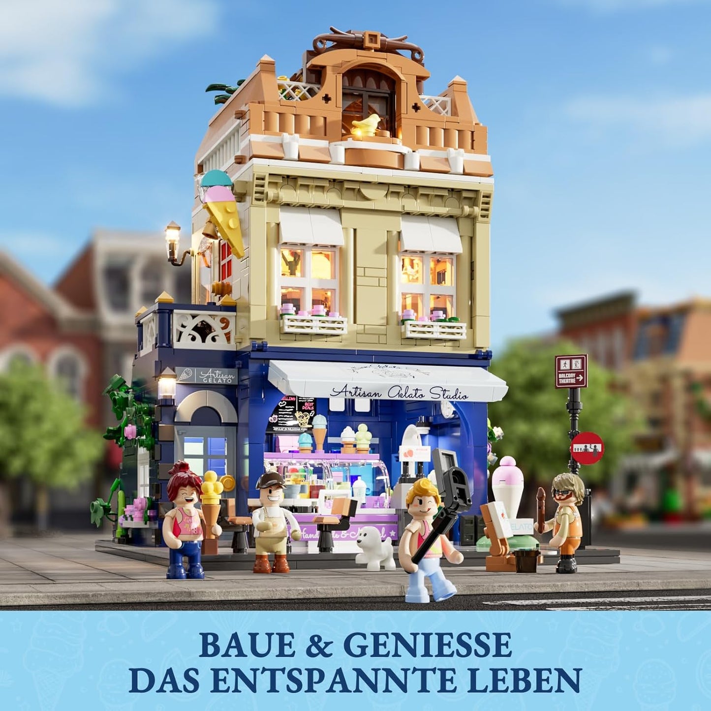 Funwhole // Lumibricks F9078 - City: Eisdiele (1948 Klemmbausteine)