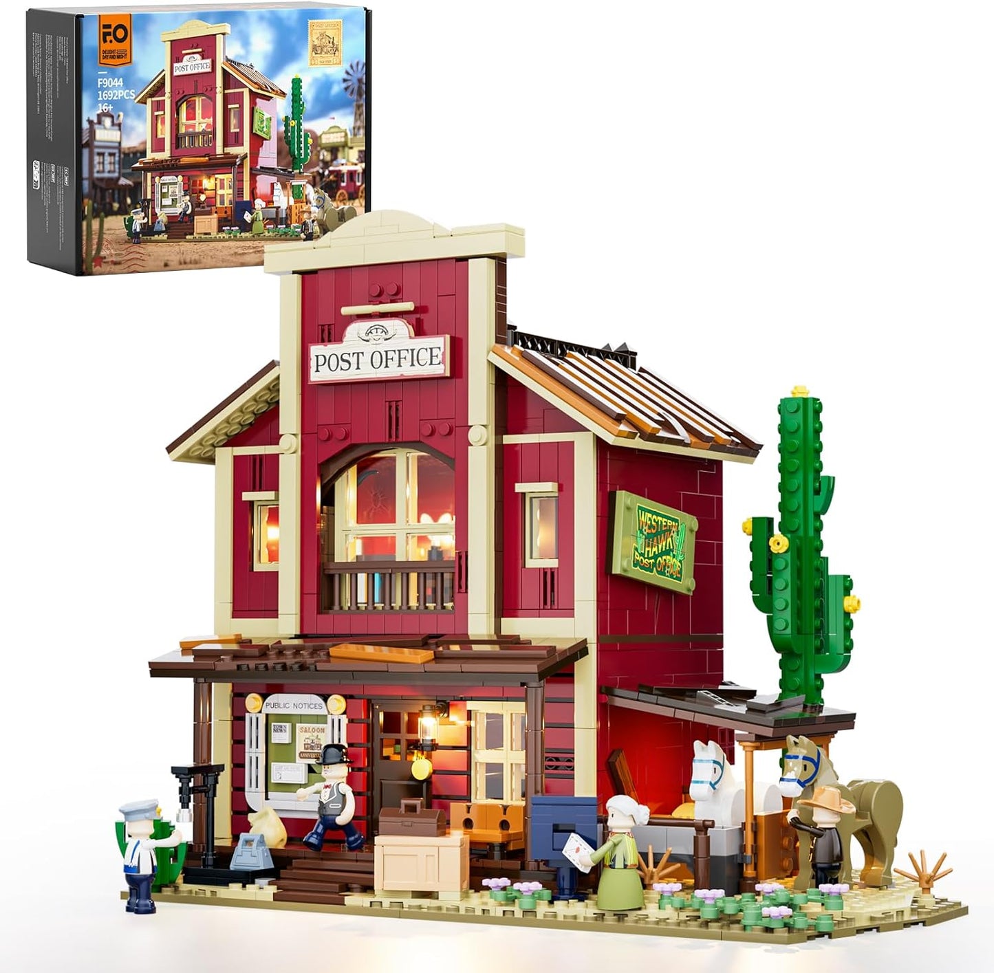 Funwhole // Lumibricks F9044 - Western: Old West Post Office (1692 Klemmbausteine)