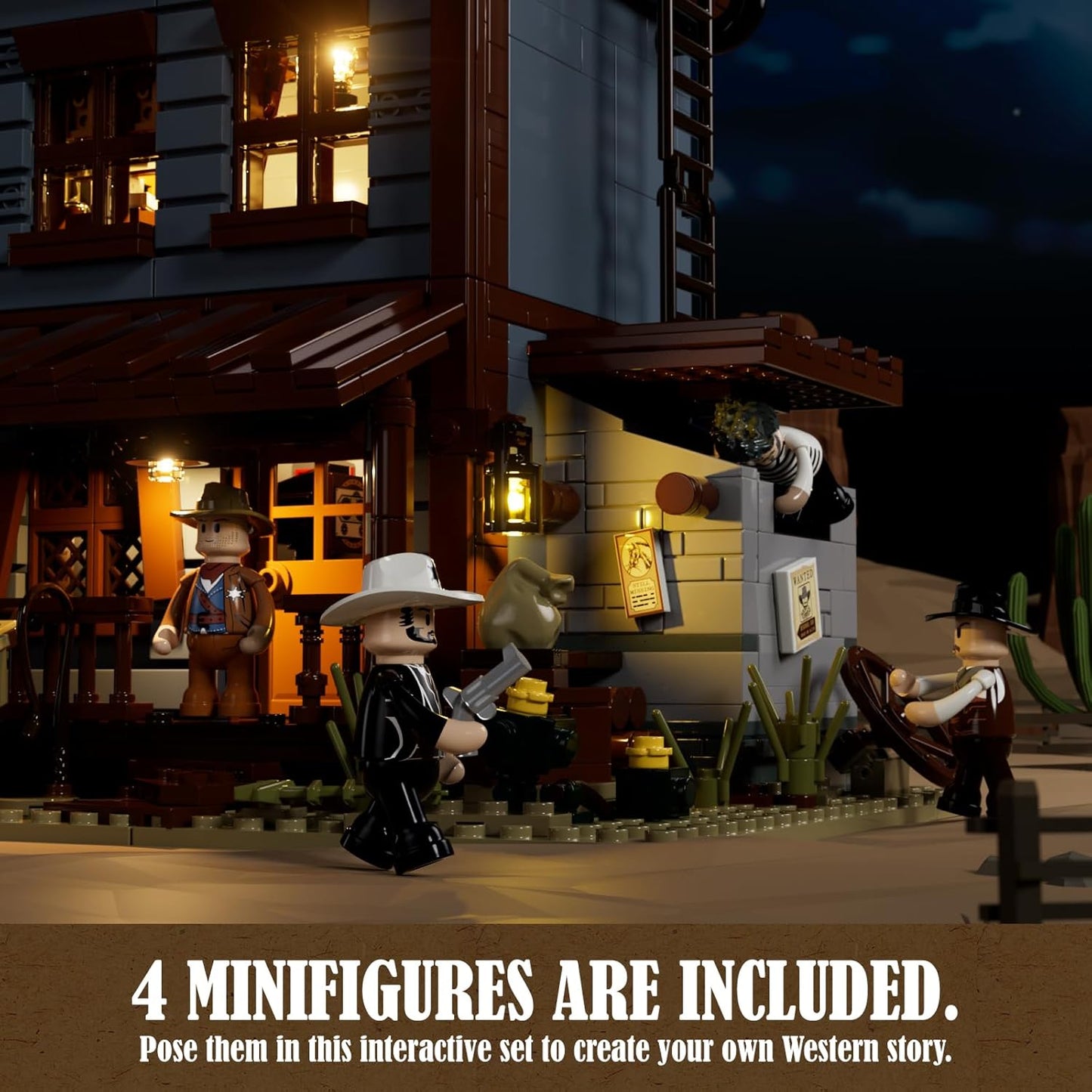Lumibricks // Funwhole F9026 V2 - Western: Sheriff Office (1240 Gobricks Klemmbausteine)