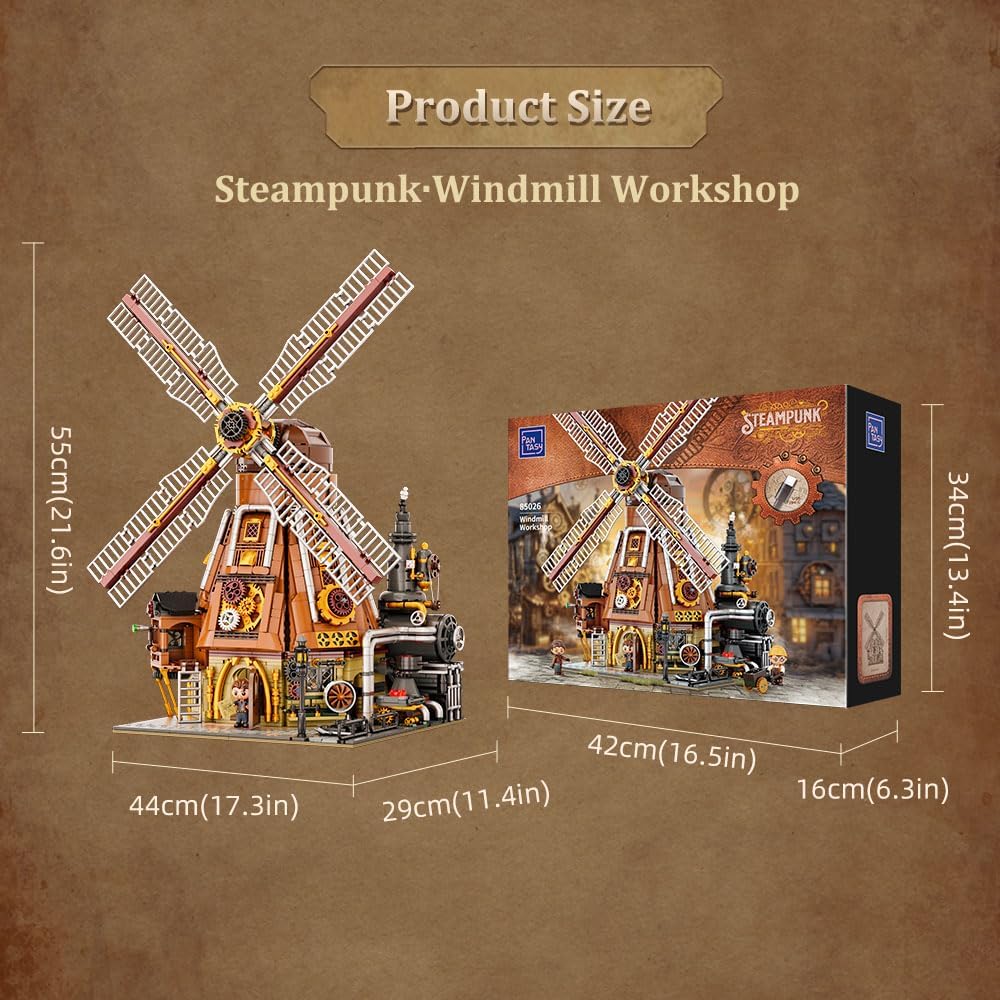 Pantasy - Steampunk: Windmühle 85026 Klemmbausteinset