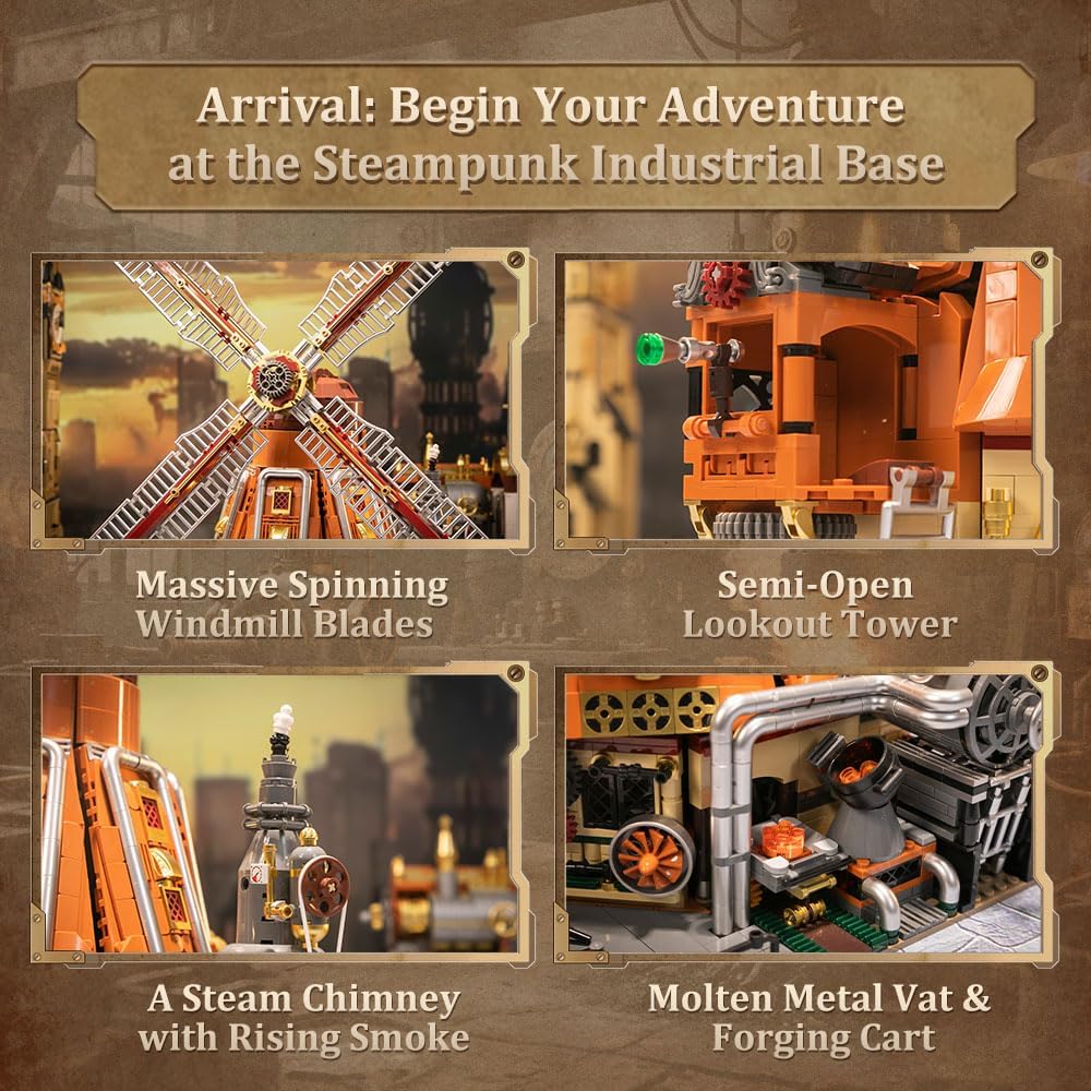 Pantasy - Steampunk: Windmühle 85026 Klemmbausteinset