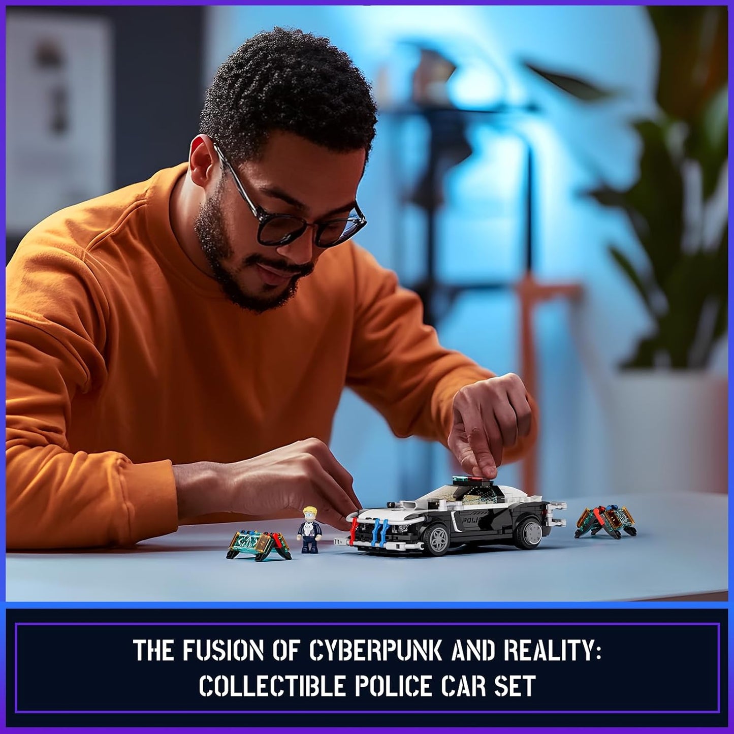 Funwhole // Lumibricks F9043 - Cyberpunk: Police Patrol Car (372 Gobricks Klemmbausteine)