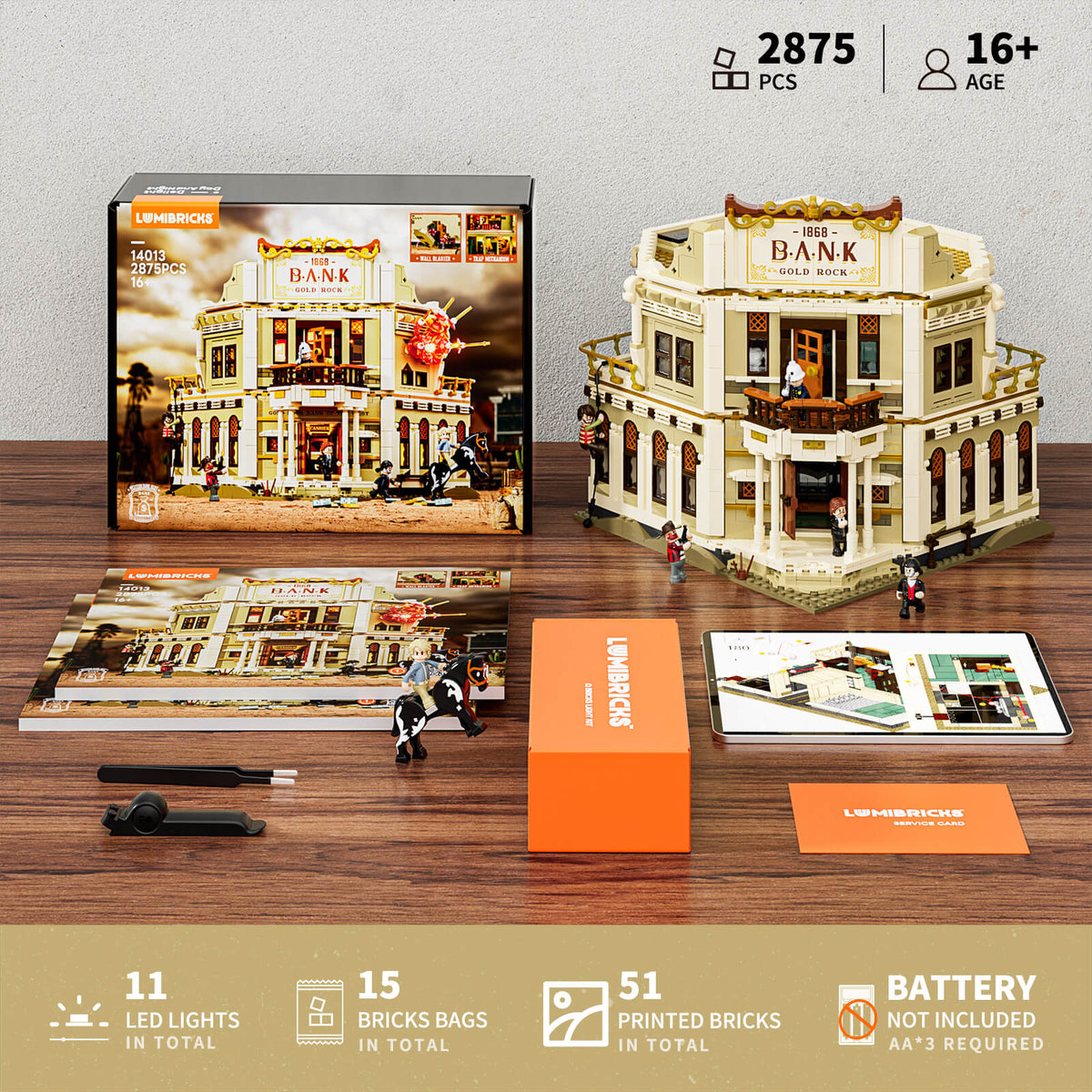 Lumibricks 14013 - Wild West: Western Bank