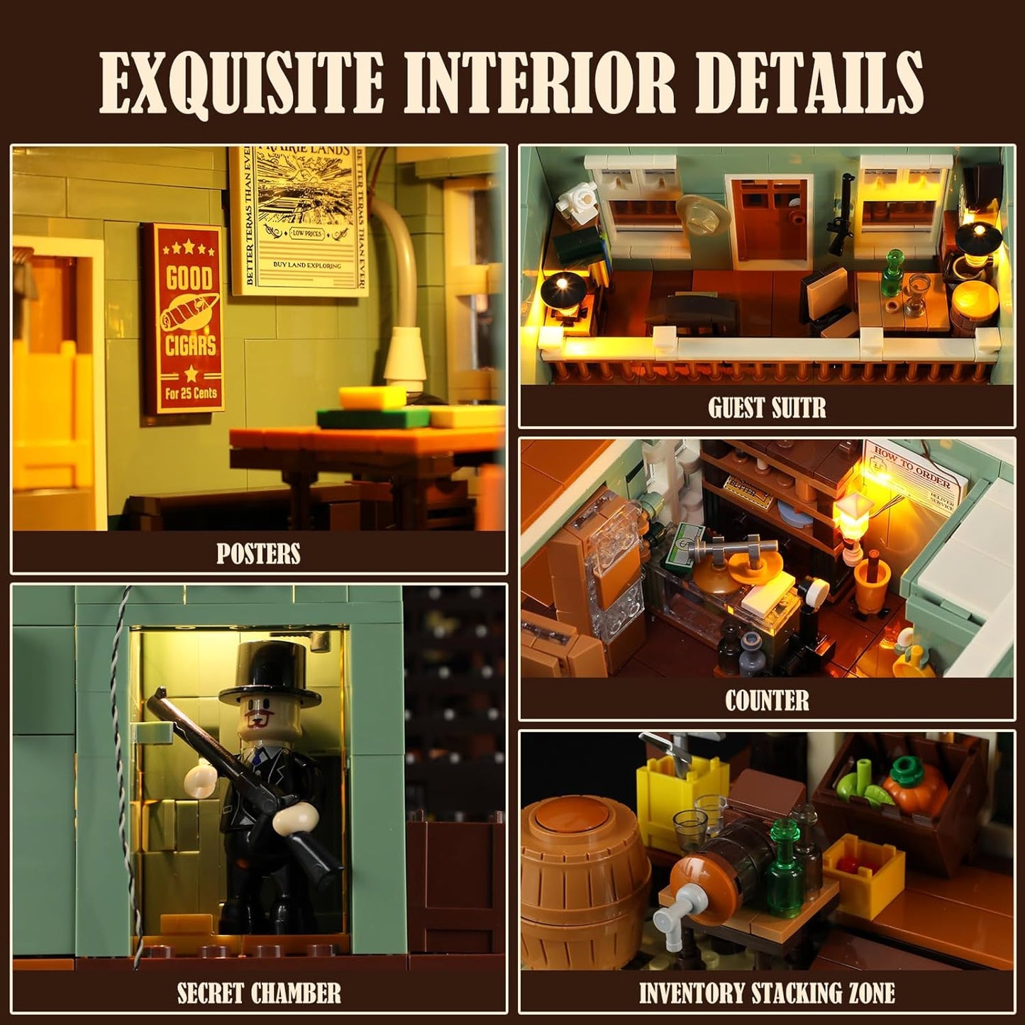 Funwhole // Lumibricks F9057 - Western: Old West General Store (1895 Klemmbausteine)