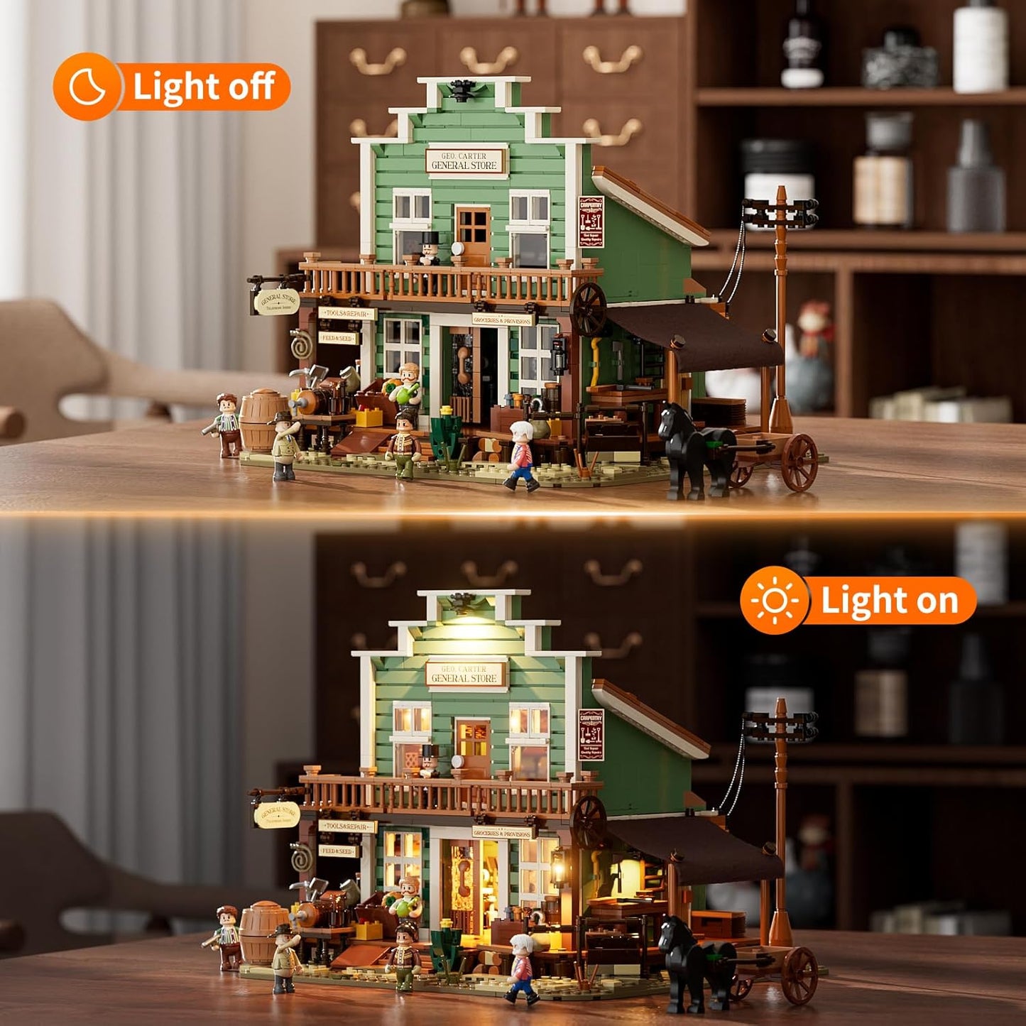 Funwhole // Lumibricks F9057 - Western: Old West General Store (1895 Klemmbausteine)