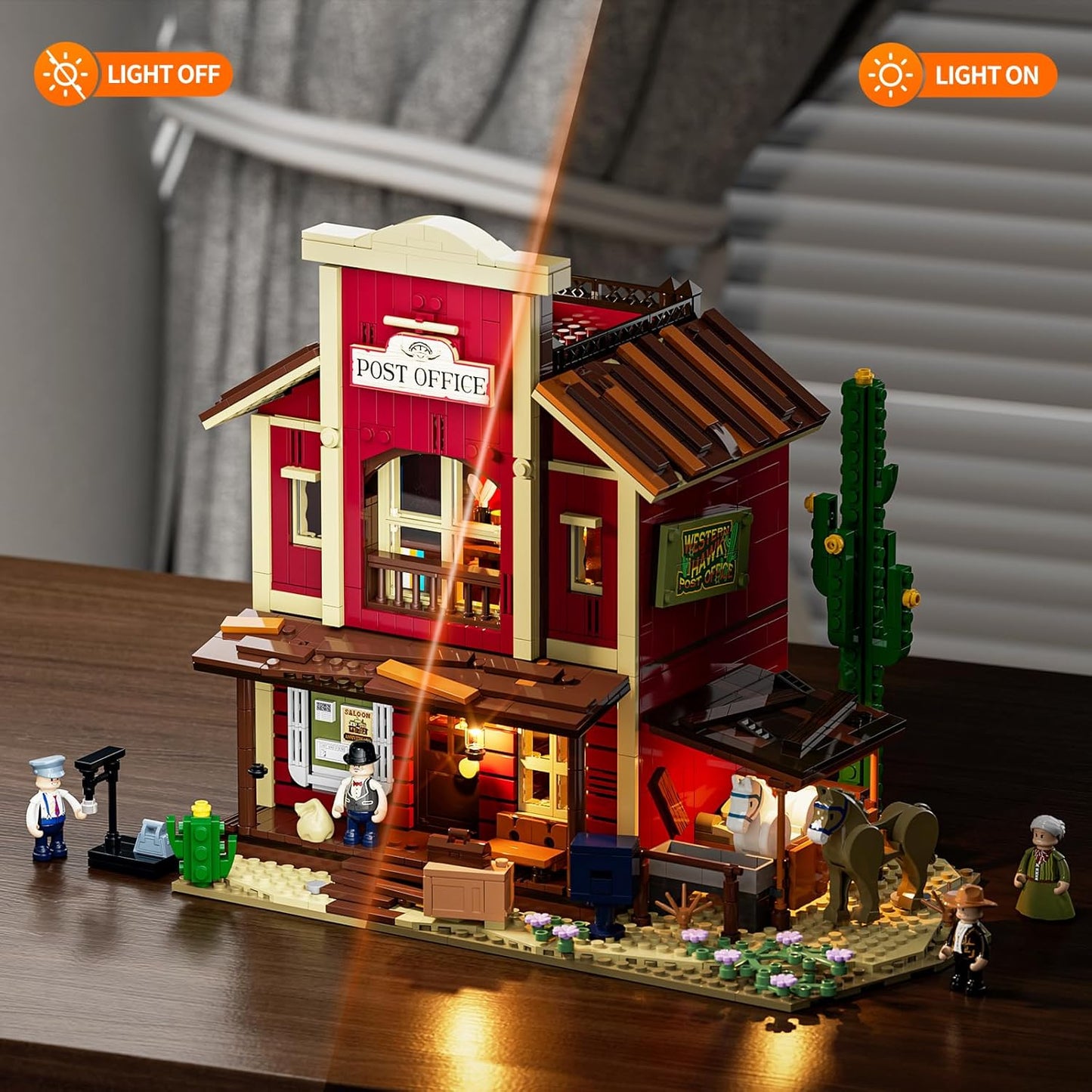 Funwhole // Lumibricks F9044 - Western: Old West Post Office (1692 Klemmbausteine)