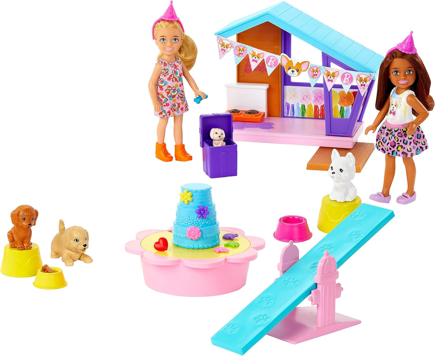 Mattel - Barbie Celebration Fun: Chelsea Hunde Party Spielset - lootstore.de