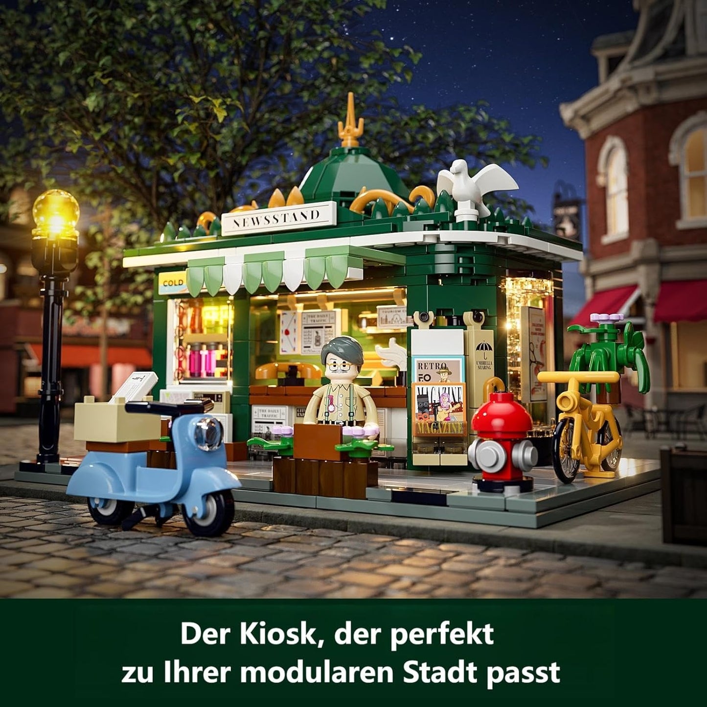 Lumibricks // Funwhole F9023 - City: Newsstand (556 Gobricks Klemmbausteine)