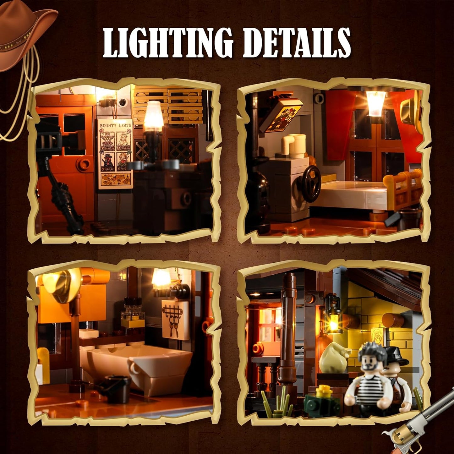 Lumibricks // Funwhole F9026 V2 - Western: Sheriff Office (1240 Gobricks Klemmbausteine)