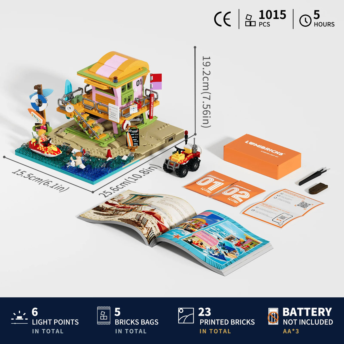 Lumibricks 18008 - Saltwind Coast: Baywatch Lifeguard Tower