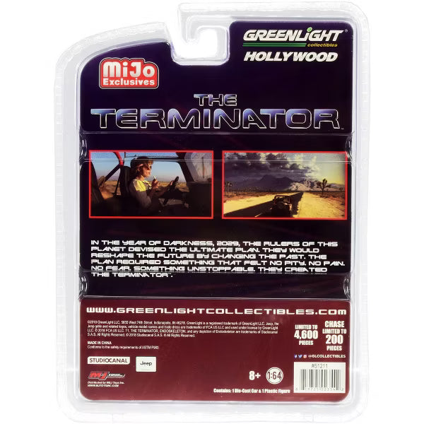 Greenlight 51211 - MiJo Terminator: 1983 Jeep CJ-7 Renegade Red w/ Sarah Connor