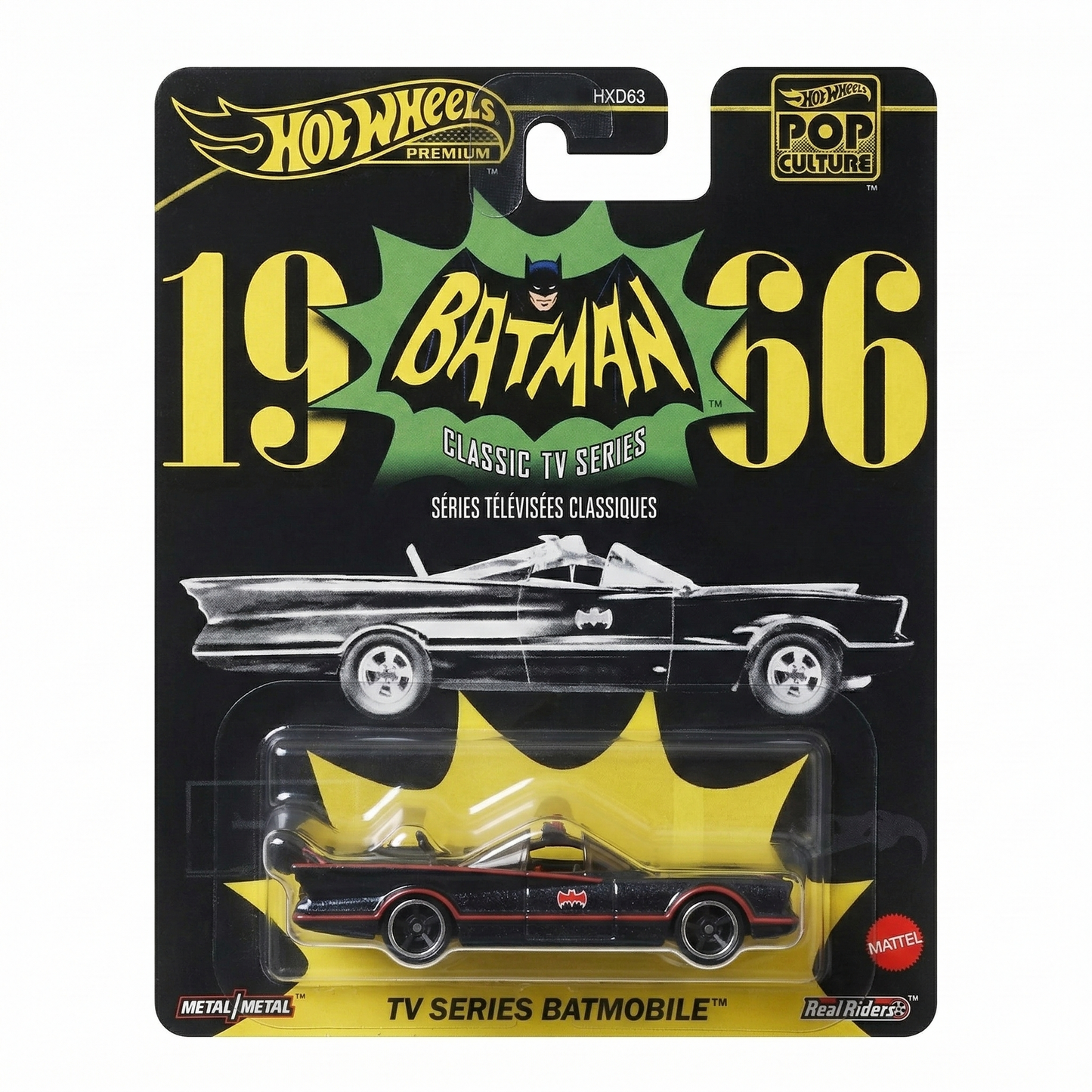 Hot Wheels HXD63 - Pop Culture: 1966 Batman Batmobil