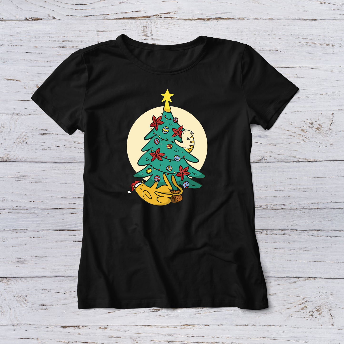 Lootgear - Cartoon World: Cats in Christmas Tree T-Shirt - lootstore.de
