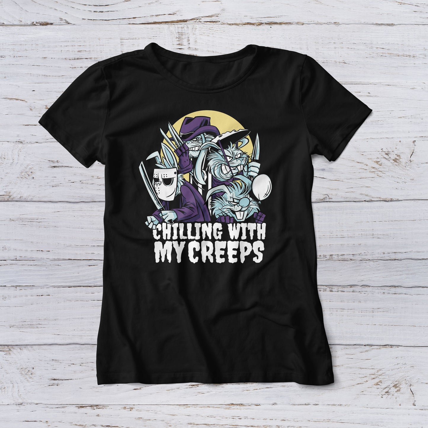 Lootgear - Horror T-Shirt: Chilling With My Creeps T-Shirt - lootstore.de