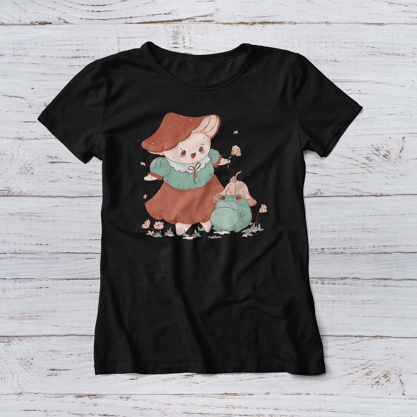 Lootgear - Cartoon World: Mushroom & Frog T-Shirt