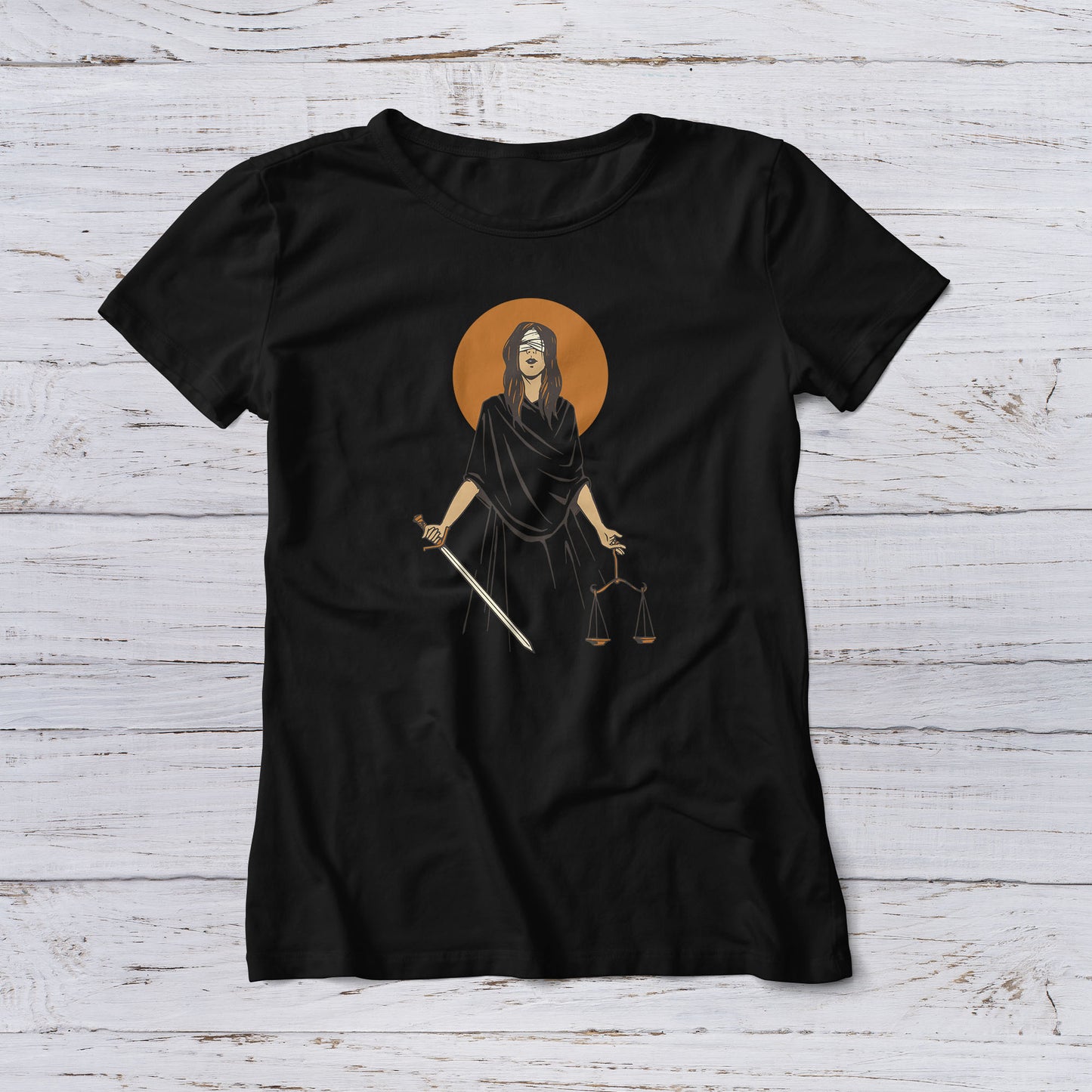 Lootgear - Fantasy World: Dark Lady Justice T-Shirt