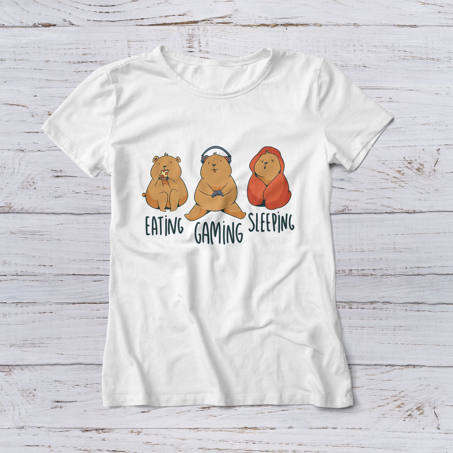 Lootgear - Cartoon World: Eat Game Sleep Bears T-Shirt