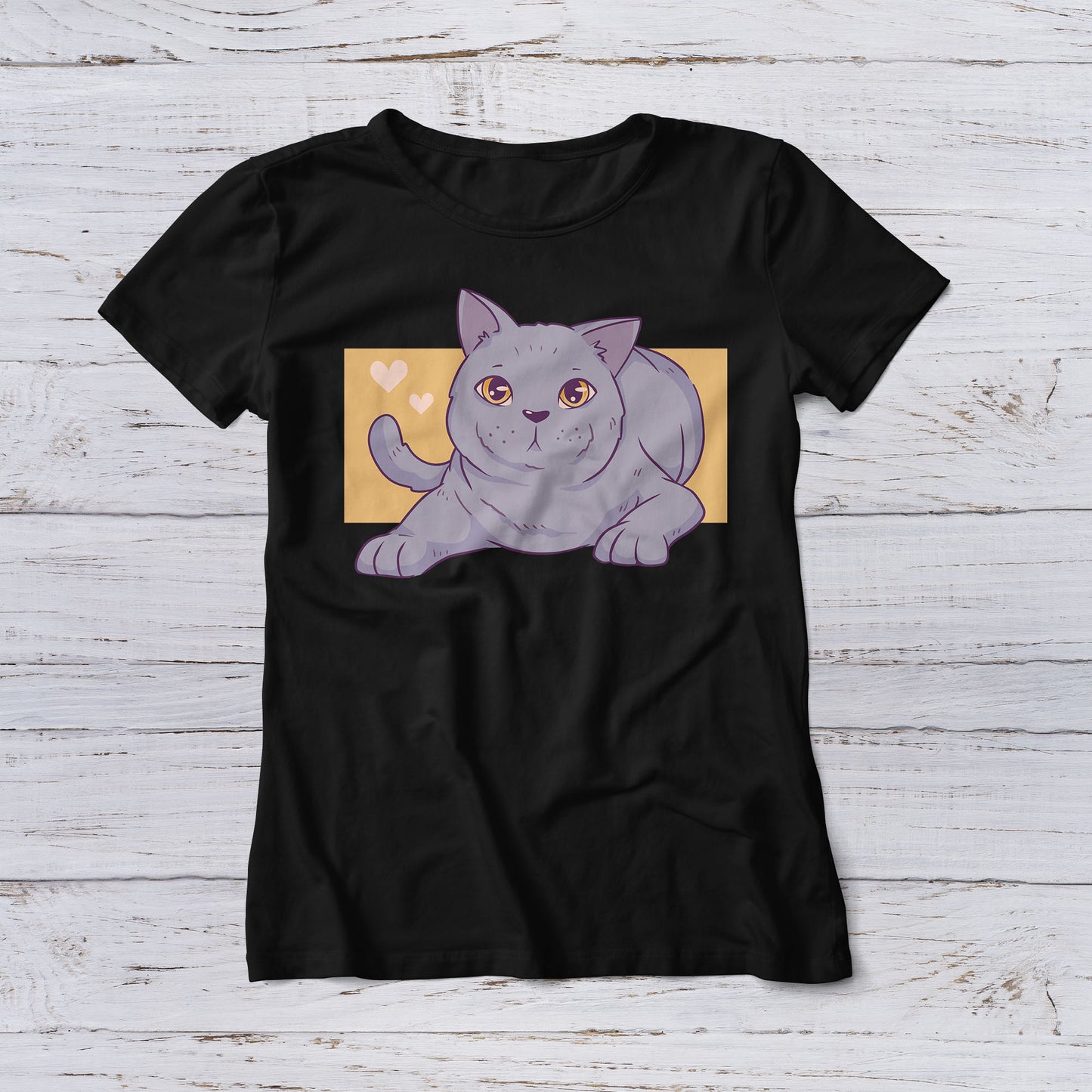Lootgear - Cartoon World: Britisch Kurzhaar Katze T-Shirt - lootstore.de