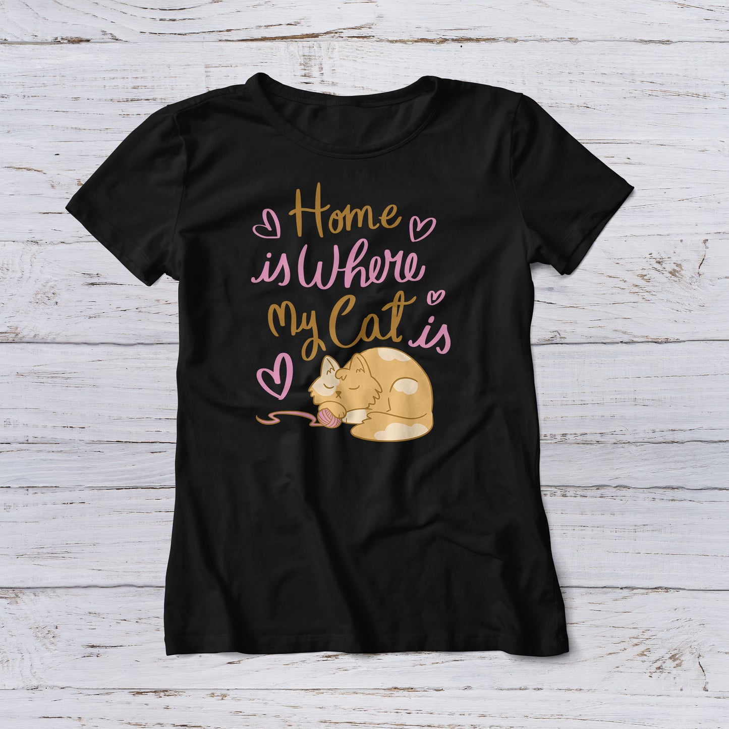 Lootgear - Cartoon World: Home Is Where My Cat Is T-Shirt - lootstore.de