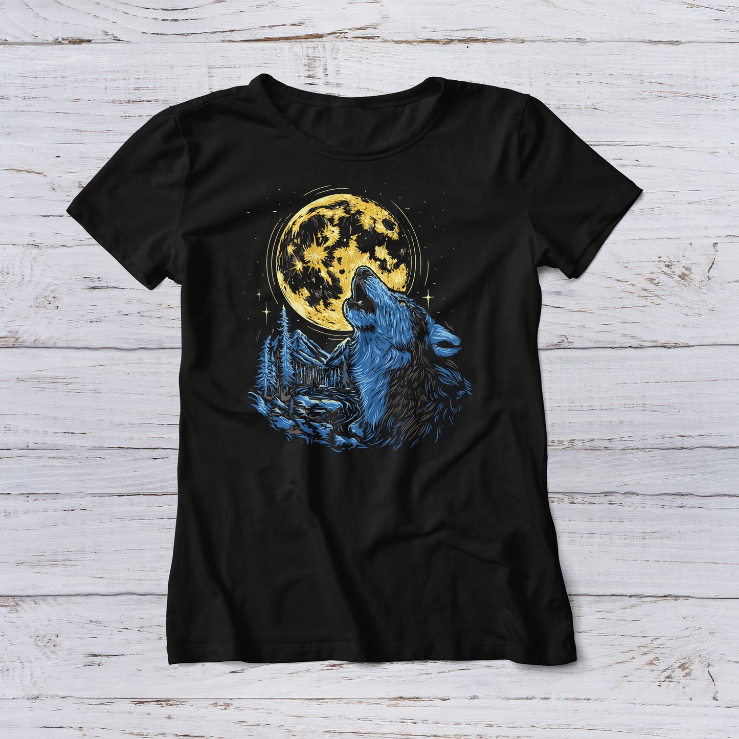 Lootgear - Fantasy World: Howling Wolf T-Shirt - lootstore.de