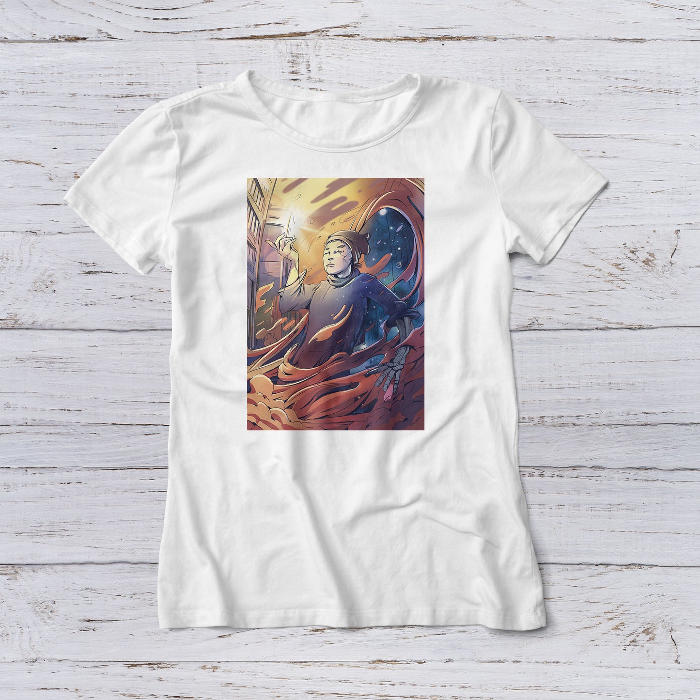 Lootgear - Fantasy World: Space Multiverse Illustration T-Shirt
