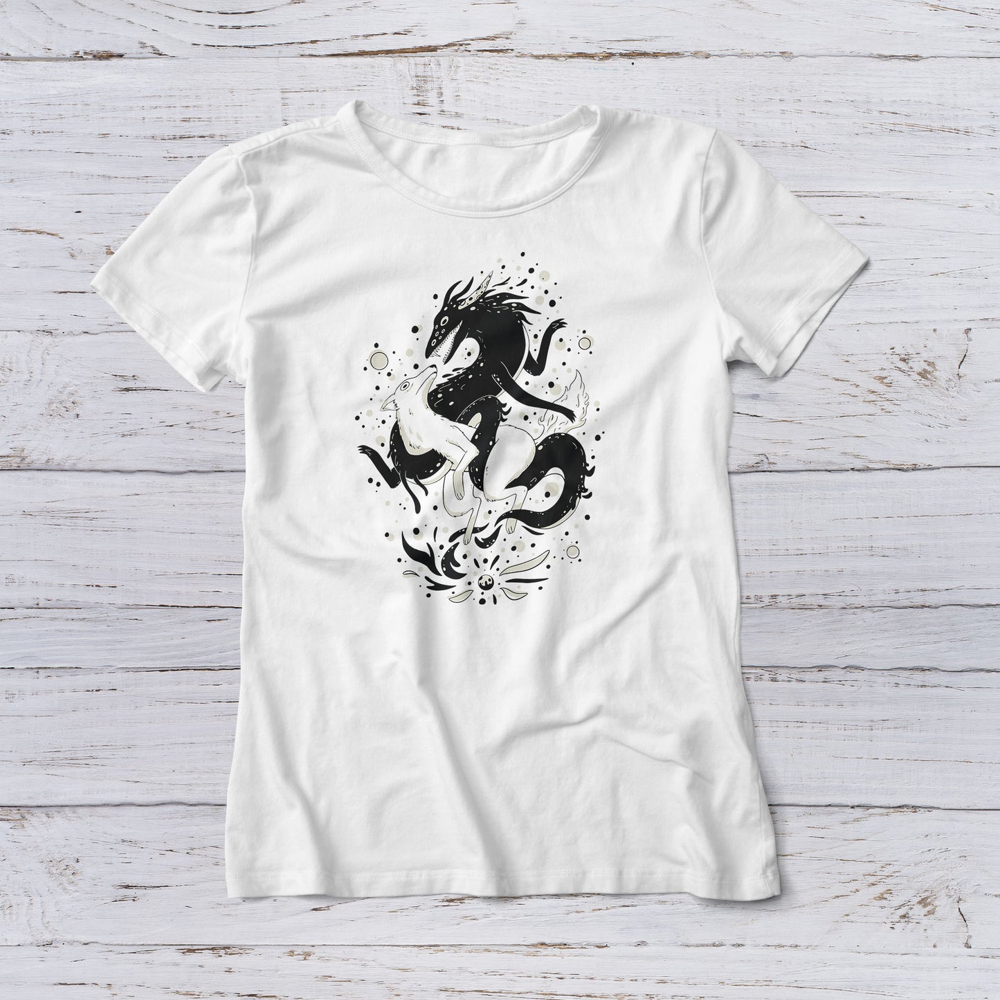 Lootgear - Fantasy World: Mythical Creature & Wolf II T-Shirt