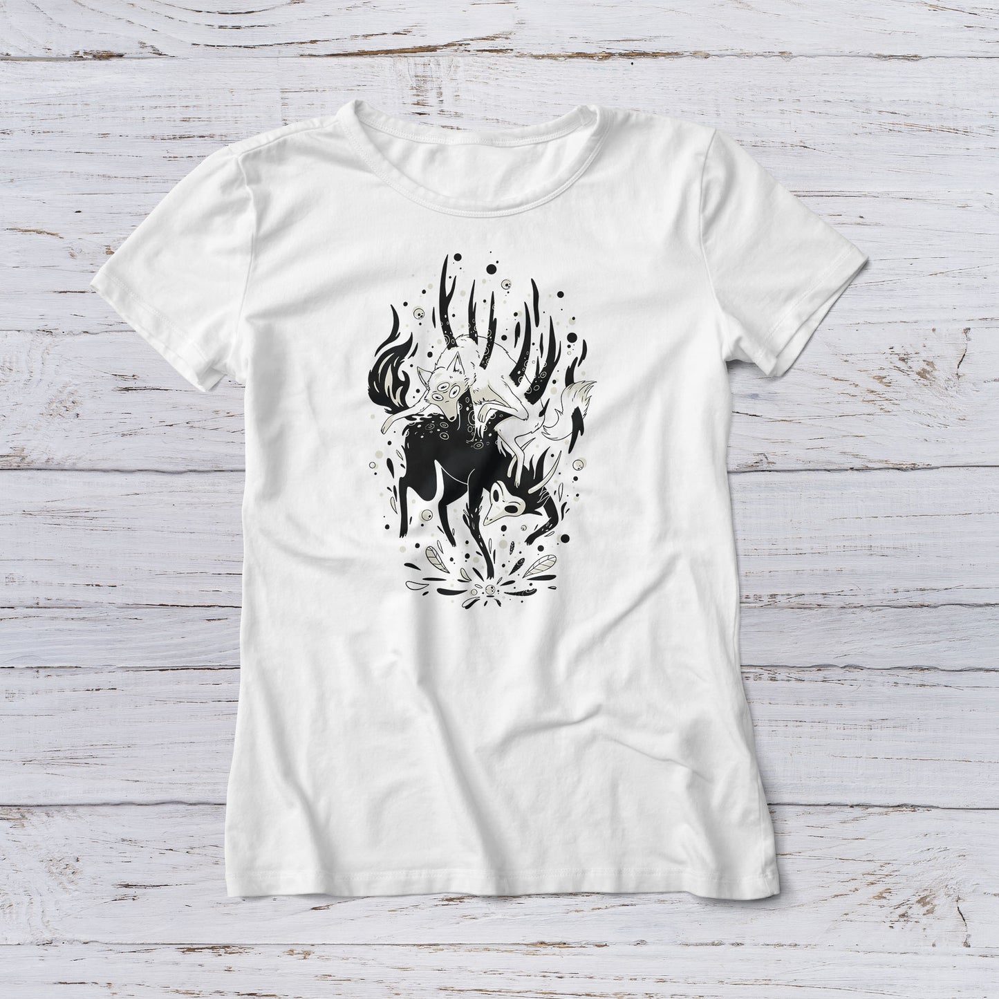 Lootgear - Fantasy World: Mythical Creature & Wolf III T-Shirt