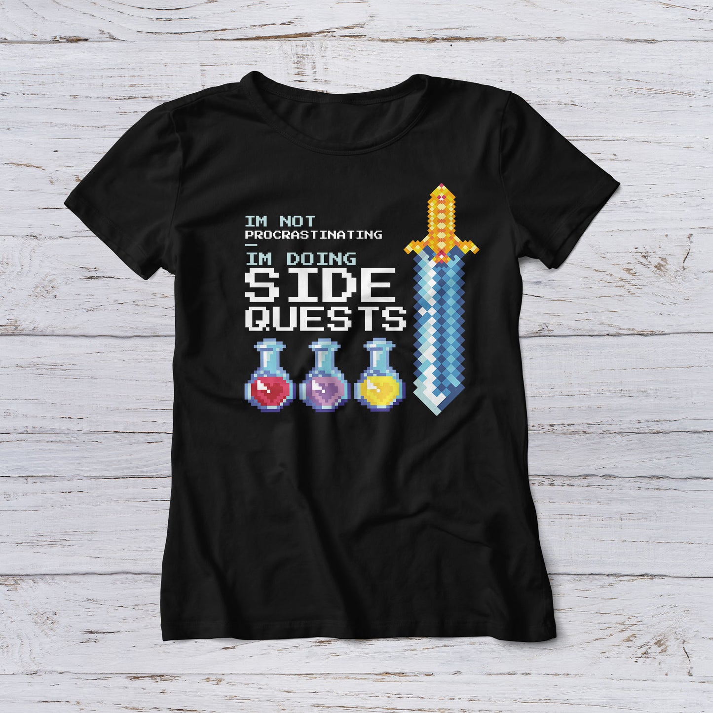 Lootgear - Gaming: Pixel Game I'm Not Procrastinating T-Shirt