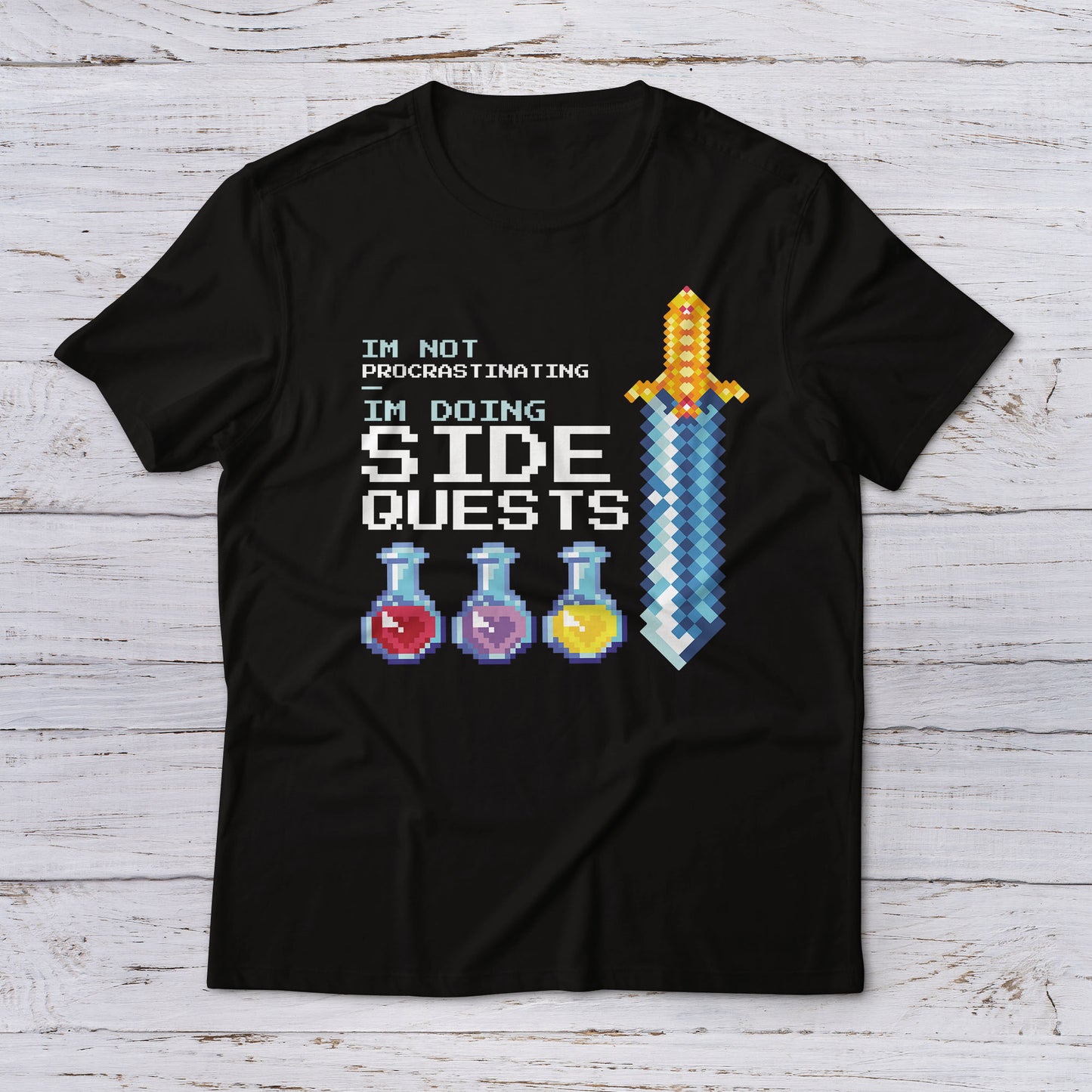 Lootgear - Gaming: Pixel Game I'm Not Procrastinating T-Shirt