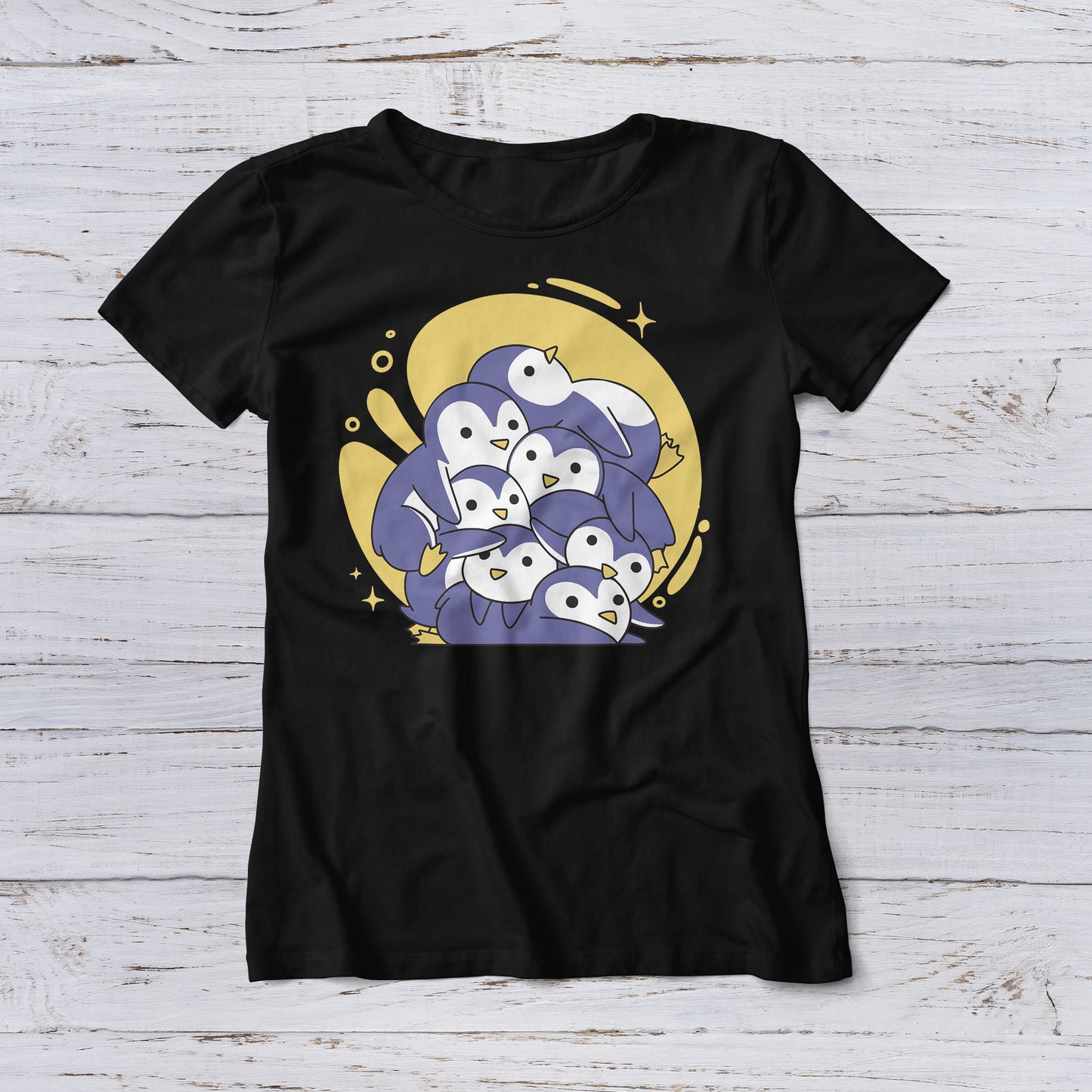 Lootgear - Cartoon World: Pile of Penguins T-Shirt - lootstore.de