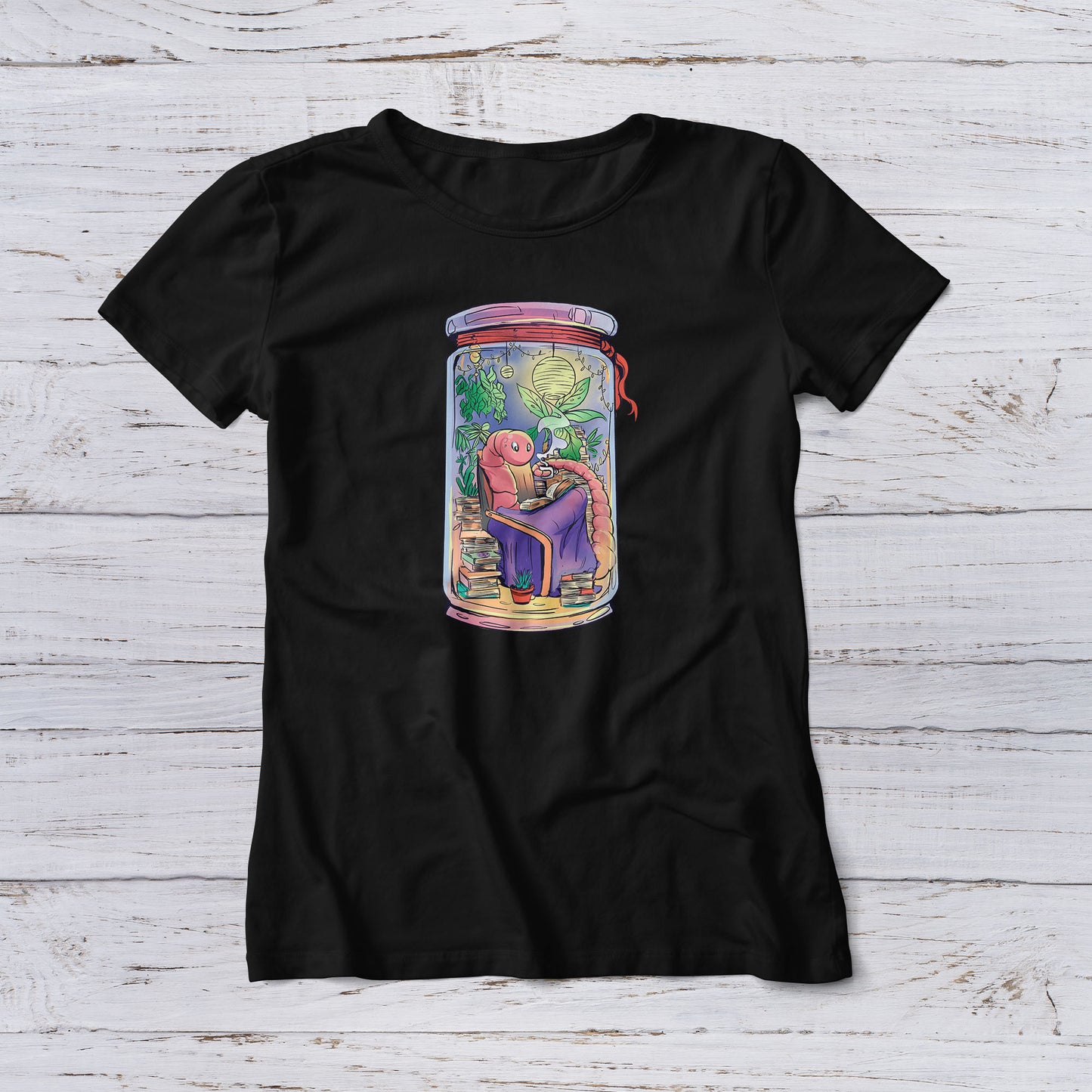 Lootgear - Fantasy World: Reading Worm T-Shirt