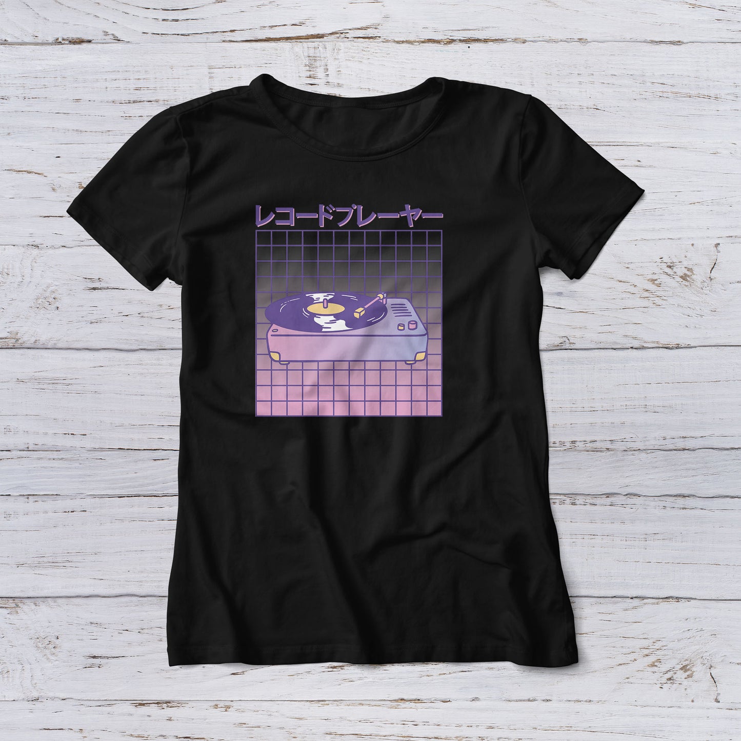 Lootgear - Cartoon World: Record Player Vaporwave T-Shirt - lootstore.de