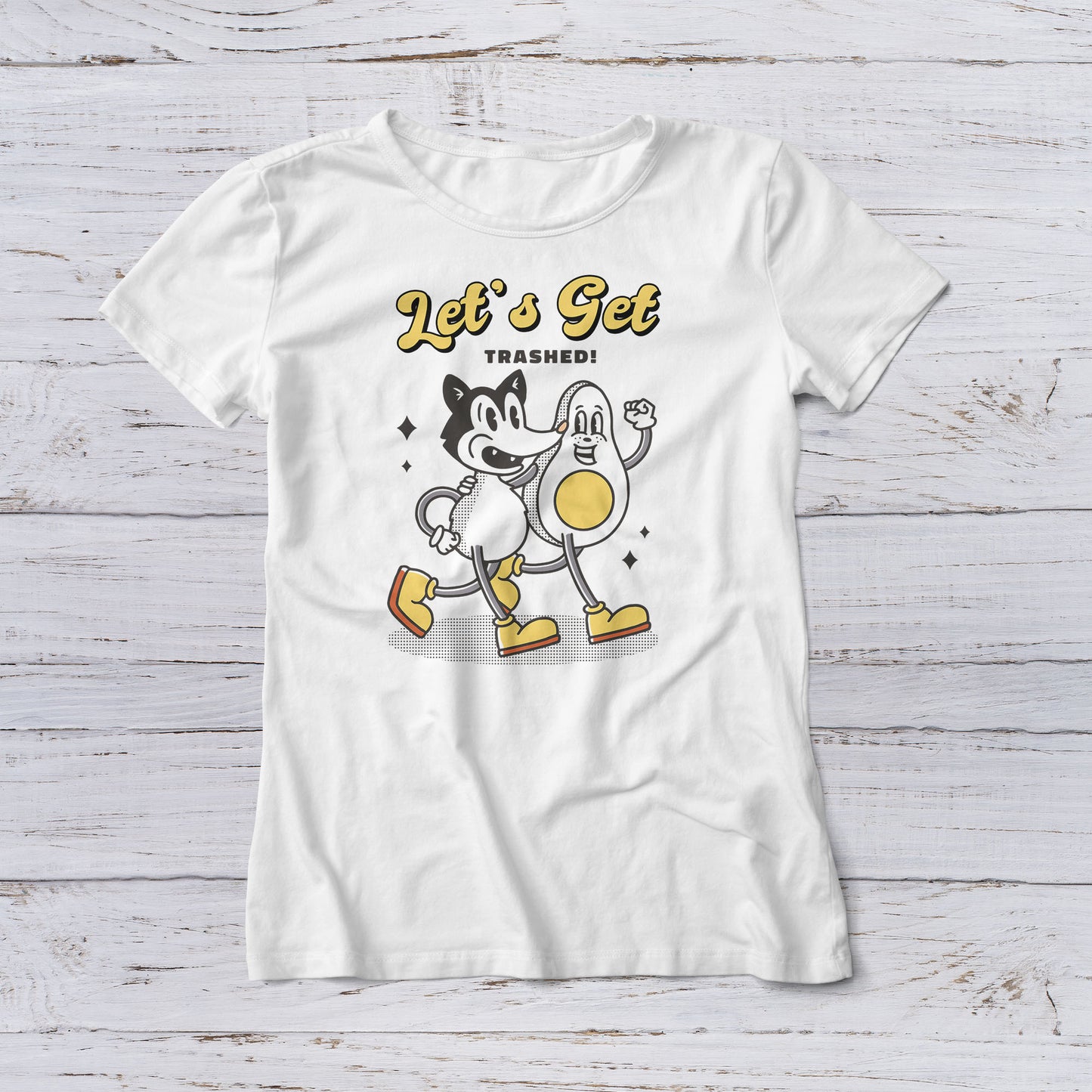 Lootgear - Cartoon World: Retro Let's Get Trashed T-Shirt - lootstore.de