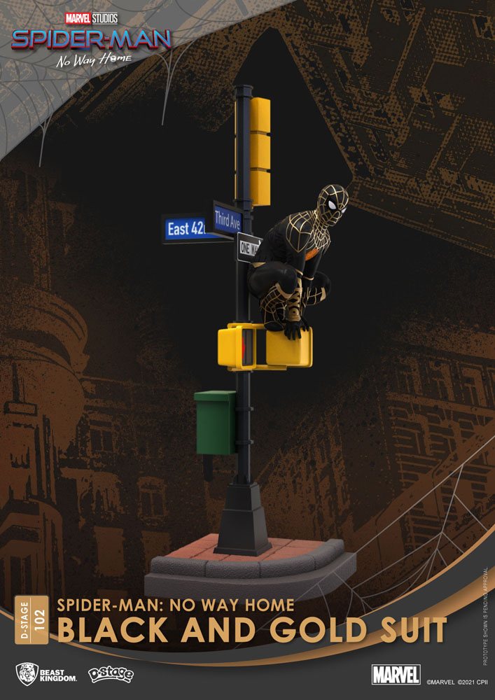 BKT - Spider-Man No Way Home: Diorama Spider-Man Black & Gold Suit