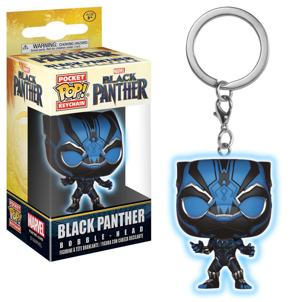 Funko POP! Keychain - Black Panther: Black Panther (GITD)
