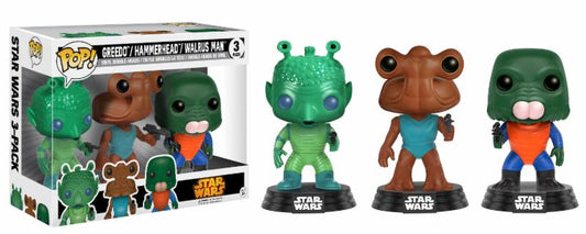 Funko POP! Star Wars: Greedo, Hammerhead, Walrus Man