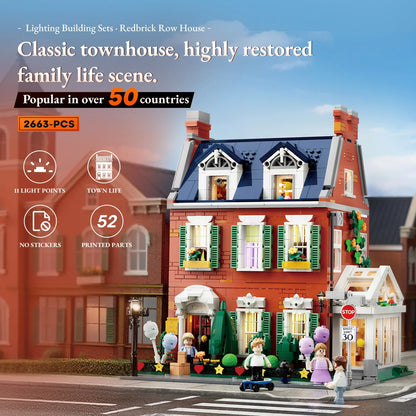 Lumibricks 15009 - Stadtleben: Rotes Backstein Reihenhaus