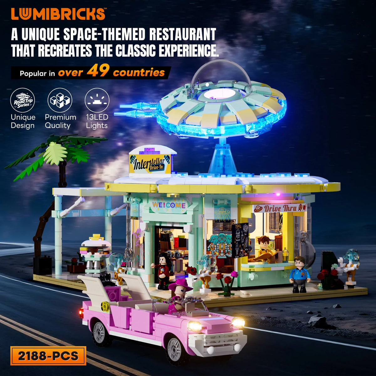 Lumibricks 18006 - Road Trip: Interstellar Alien Drive-In