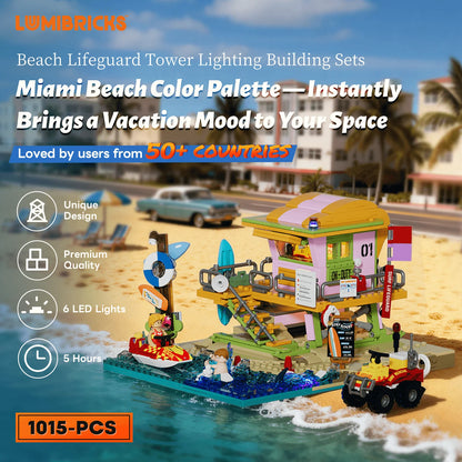 Lumibricks 18008 - Saltwind Coast: Baywatch Lifeguard Tower