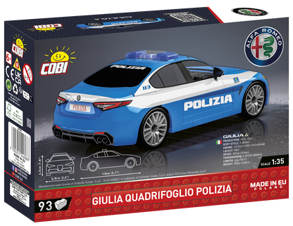 Cobi 24606 - Alfa Romeo 1:35: Giulia Quadrifoglio Polizia