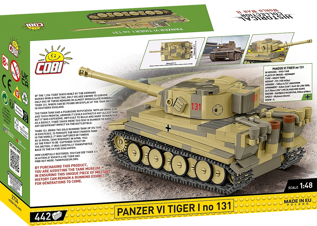 Cobi 2734 - Historical Collection WWII: Panzer VI Tiger I no 131