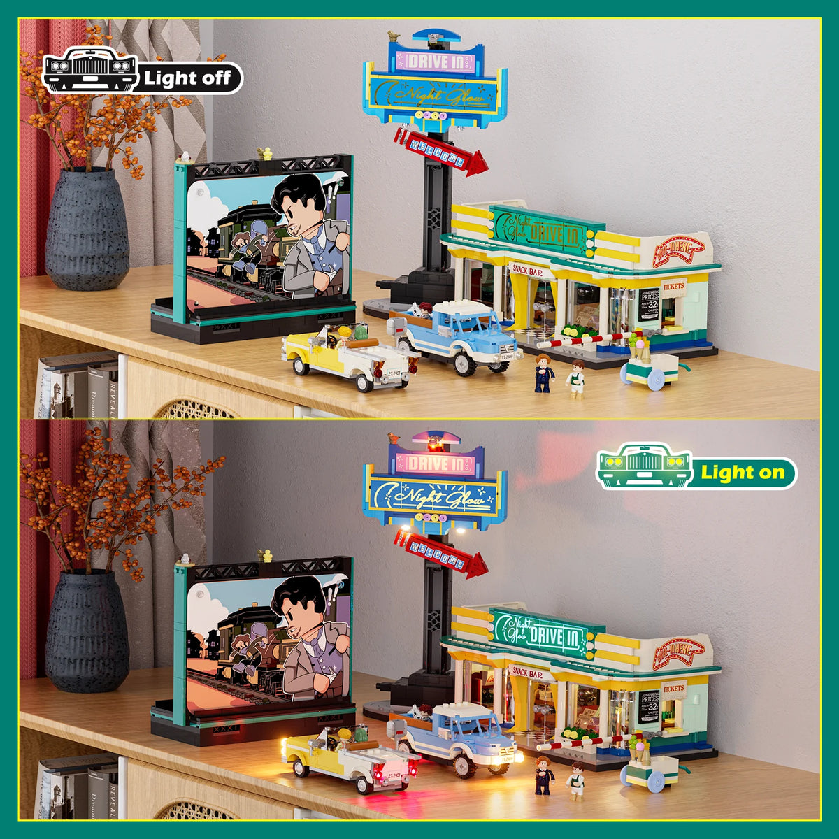 Lumibricks 18004 - Road Trip: Retro Drive-In Autokino