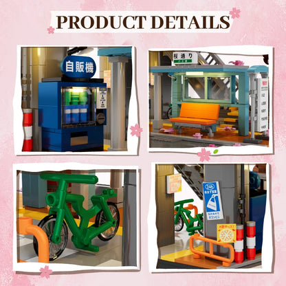 IAMBRICK 50104 - Japanese Street Cars: Sakura Station & Skybridge