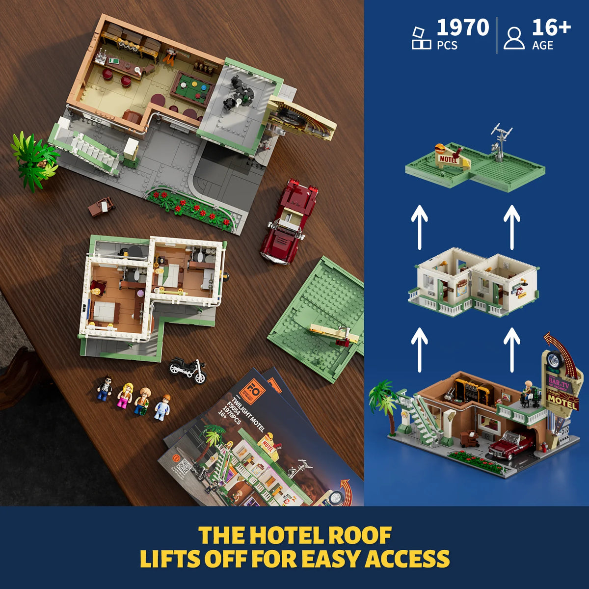 Lumibricks 18002 - Road Trip: Retro Twilight Motel