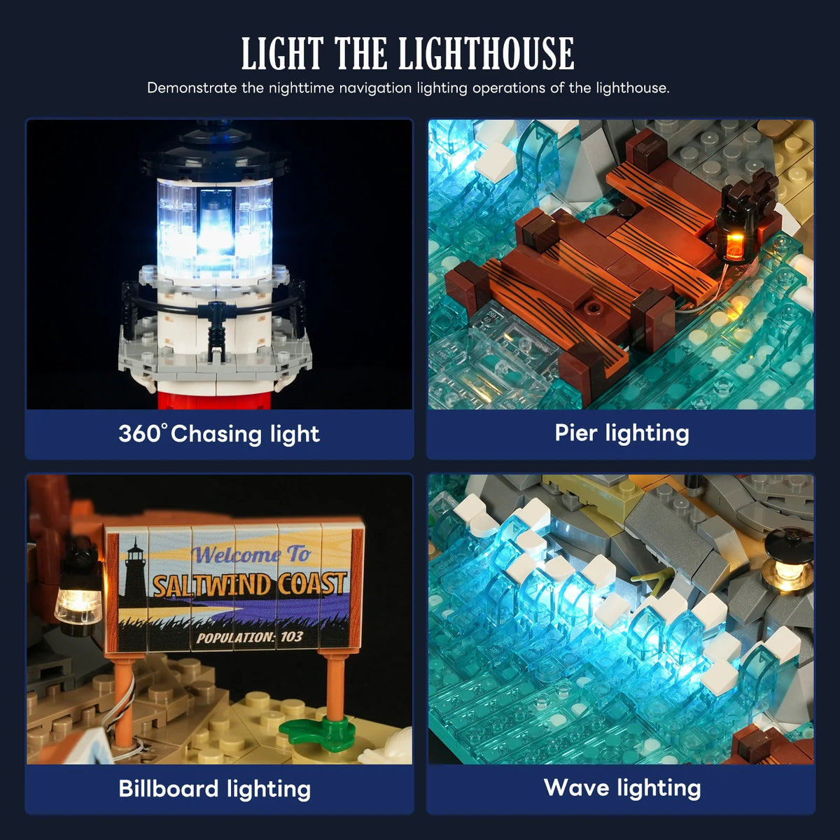 Lumibricks 18007 - Saltwind Coast: Sunrise Lighthouse Leuchtturm